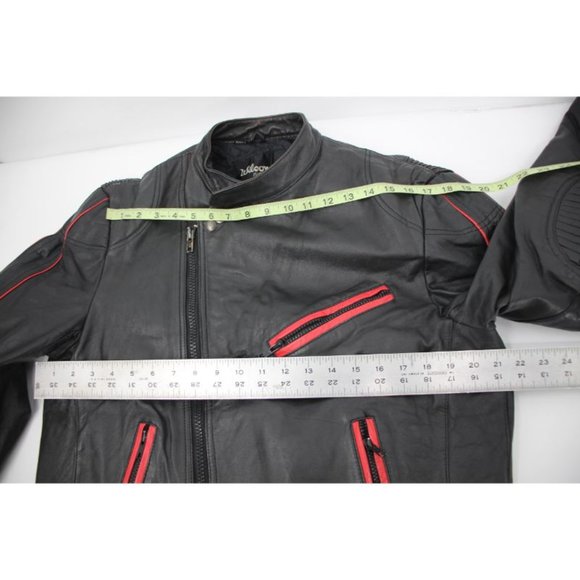 Vintage wilsons Mens 42 distressed leather jacket biker cafe racer asymmetrical - Picture 13 of 16